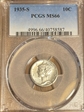 1935-S 10C MS66