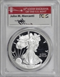 2020-S $1 Silver Eagle First Day of Issue Mercanti SF signature PR70DCAM