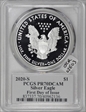 2020-S $1 Silver Eagle First Day of Issue Mercanti SF signature PR70DCAM