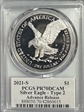 2021-S $1 Silver Eagle - Type 2 Advanced Release Emily S. Damstra PR70DCAM