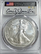 2021-W $1 Burnished Silver Eagle-Type 2 First Strike Emily S. Damstra SP70