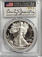 2022-S $1 Silver Eagle Advanced Release Emily Damstra Flag PR70DCAM