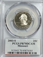 2003-S 25C Missouri PR70DCAM