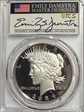 2024-S $1 Peace Dollar Advanced Release Emily Damstra Flag PR70DCAM
