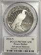 2024-S $1 Peace Dollar Advanced Release Emily Damstra Flag PR70DCAM
