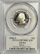 2008-S 25C Alaska Silver PR70DCAM