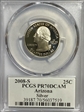 2008-S 25C Arizona Silver PR70DCAM