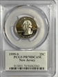 1999-S 25C New Jersey PR70DCAM
