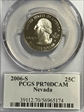 2006-S 25C Nevada PR70DCAM