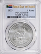 2023 1 Rand Krugerrand Silver First Day of Issue MS70