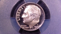 1974-S 10C PR70DCAM