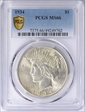 1934 $1 MS66