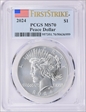 2024 $1 Peace Dollar First Strike MS70