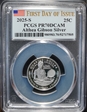 2025-S 25C Althea Gibson Silver First Day of Issue PR70DCAM