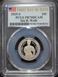 2025-S 25C Ida B. Wells First Day of Issue PR70DCAM