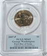 2007-P $1 George Washington First Day of Issue MS65