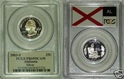 2003-S 25C Alabama Silver PR69DCAM