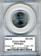 2004-D 25C Michigan MS68