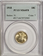1918 10C MS64FB