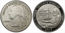 2017-S 25C Frederick Douglass NP Enhanced Unc Set First Strike SP70