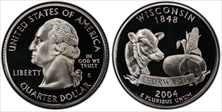 2004-S 25C Wisconsin Silver PR69DCAM