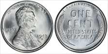 1943-S 1C MS65
