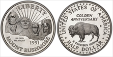 1991-S 50C Mount Rushmore PR69DCAM