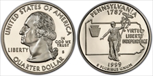 1999-S 25C Pennsylvania PR69DCAM