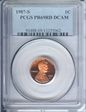 1987-S 1C PR69DCAM