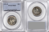 1991-D 25C MS65