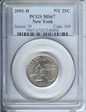 2001-D 25C New York MS67