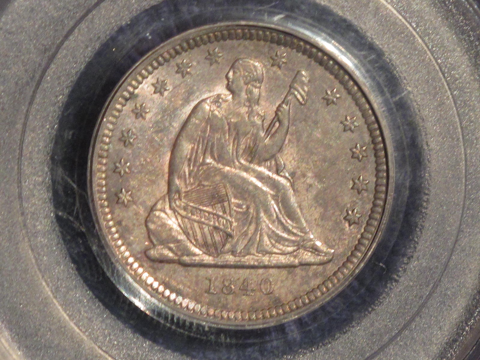 GFRC Open Set Registry - BIG BLUE 1840 Seated With Drapery 25C
