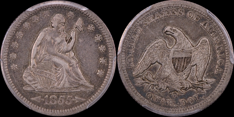 GFRC Open Set Registry - BIG BLUE 1855 Seated With Arrows 25C