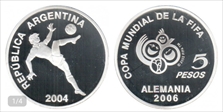 2004 5 Peso World Cup PR69DCAM