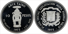 1975 10 Peso Taino Art KM-38 PR67DCAM