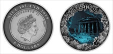 2019 MW $5 Atlantis - The Sunken City Antique Finish 2oz Ag SP69