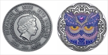 2020 $5 Owl - Mandala Art Antique Finish 2oz Ag MS70