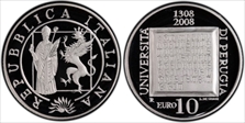 2008-R € 10 University of Perugia PR68DCAM