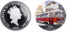 2010 $2 KM-411 Tram Soviet Transport Colorized PR69DCAM