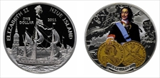 2011 $1 Peter the Great 1672-1725 Colorized PR69DCAM