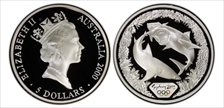 2000-C $5 Olympic - Sharks PR68DCAM