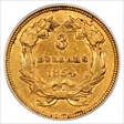 1854 $3 AU50
