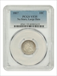 1837 10C Seated, Large Date VF35