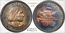1893 50C Columbian AU58
