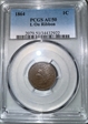 1864 1C L on Ribbon AU50BN