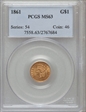 1861 G$1 MS63