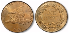 1857 1C Flying Eagle MS65