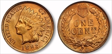 1892 1C MS65RD