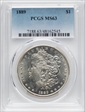 1889 $1 MS63