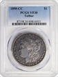 1890-CC $1 Tailbar VF30